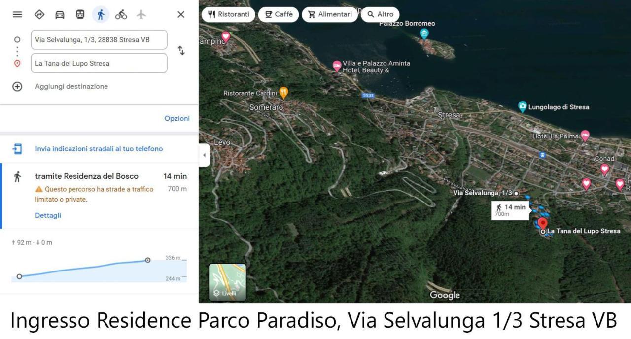 La Tana del Lupo Stresa Exterior foto